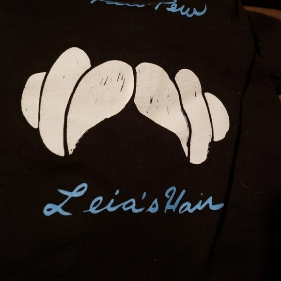 Star Wars tshirt juniors size Medium like new Chewie, Pew Pew, Vader, Death Star - Picture 9 of 10